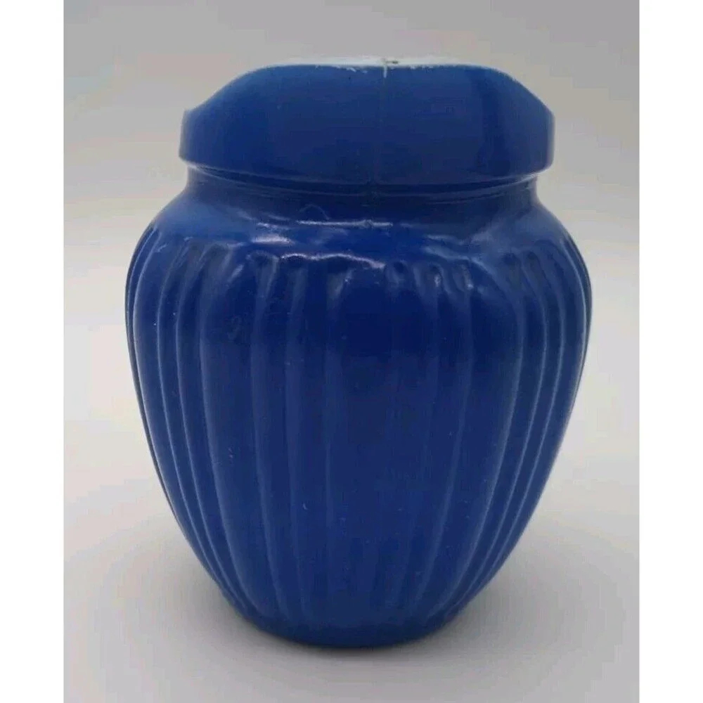 Hazel Atlas Moderntone Platonite Colbalt Blue Glass Creamer. 4.25